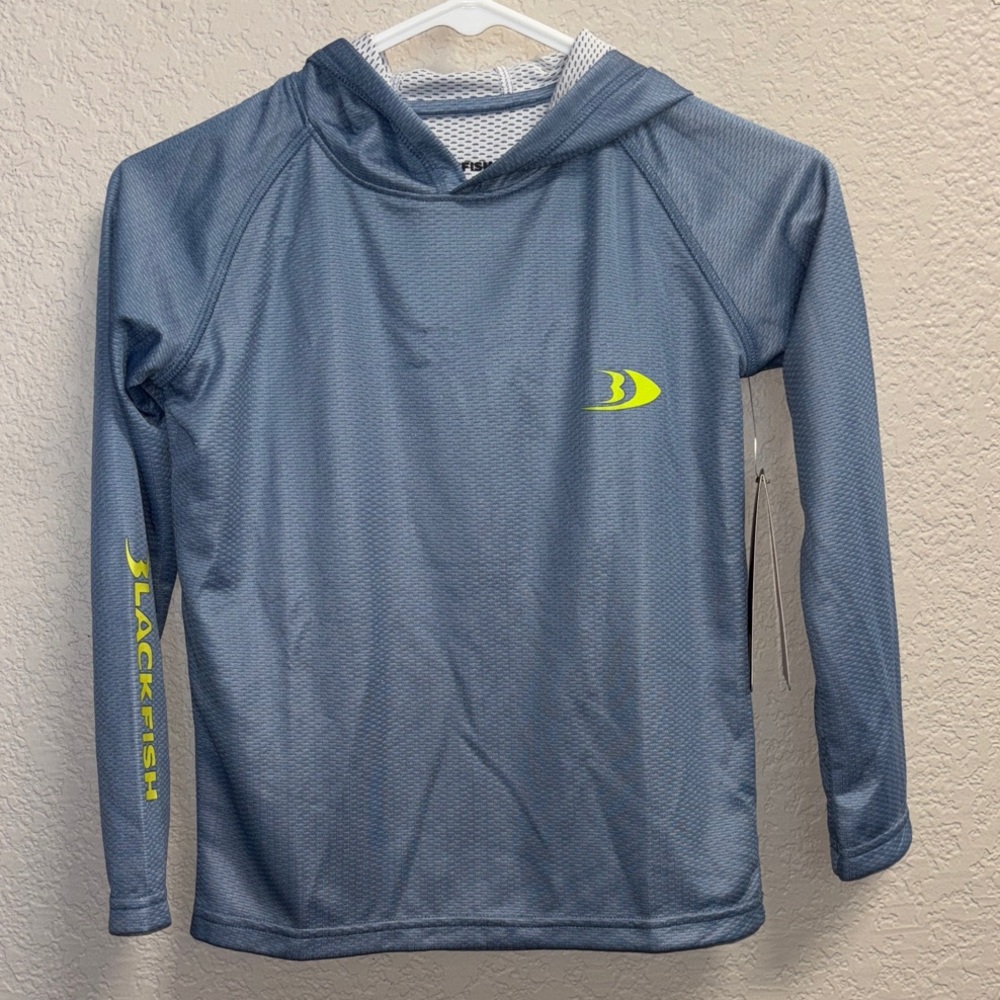 Youth Blackfish Guide Long Sleeve Shirt w/Hood (Blue) - Multiple Sizes!